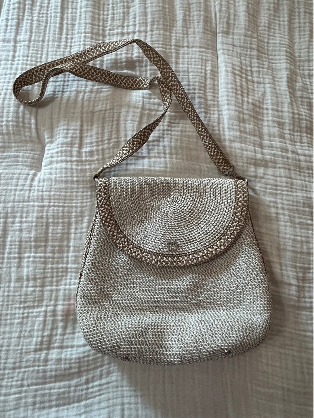 Eric Javits Straw Crossbody bag purse